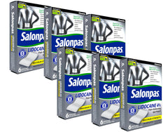 Salonpas LIDOCAINE Special Patch applied to the shoulder for targeted relief.