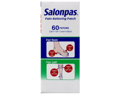 Salonpas includes menthol and methyl salicylate for cooling and warming sensations.