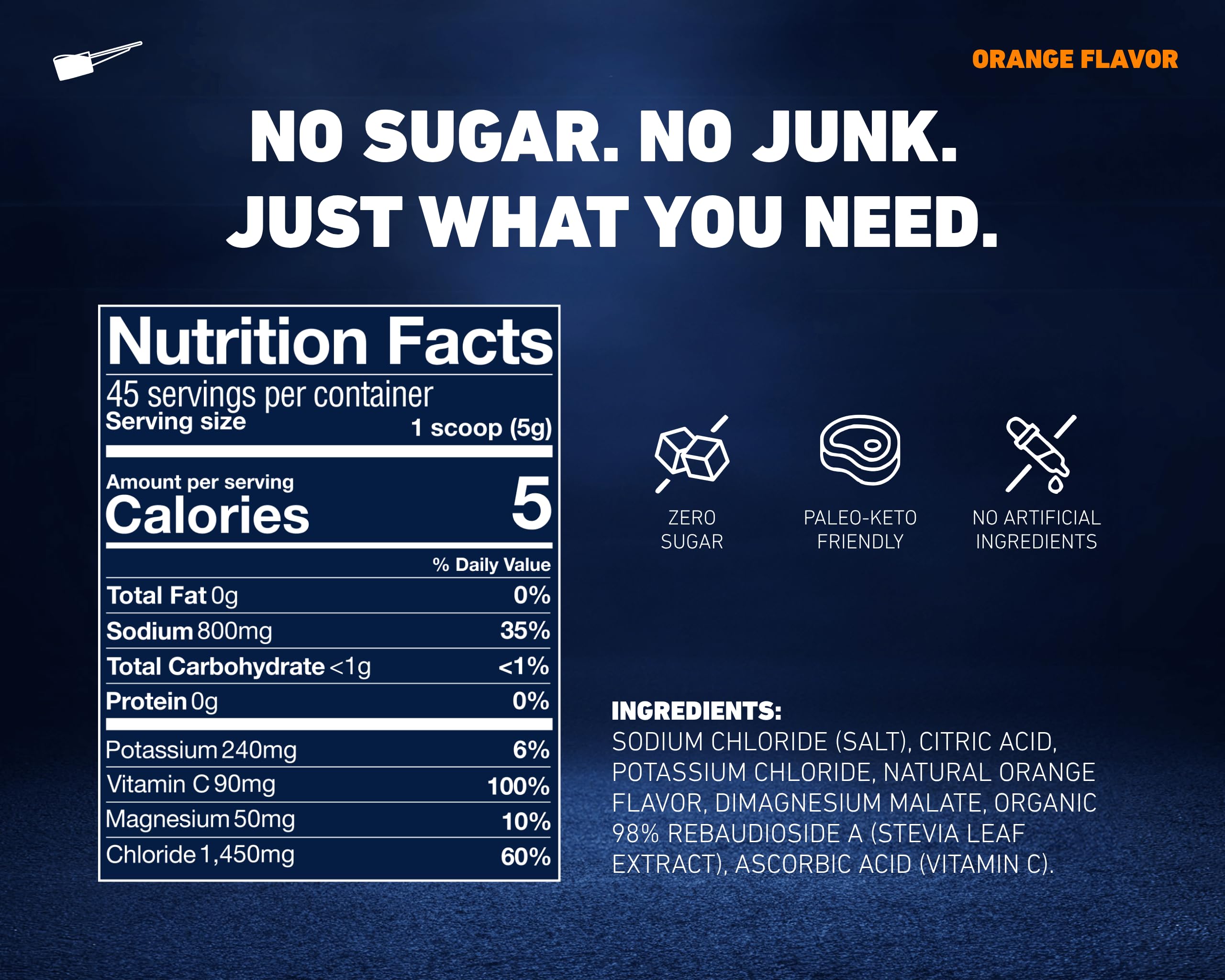 Saltivate zero-sugar electrolyte powder label highlighting clean hydration.
