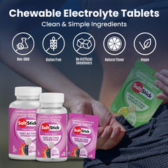 SaltStick FastChews being chewed during a run for fast electrolyte support.
