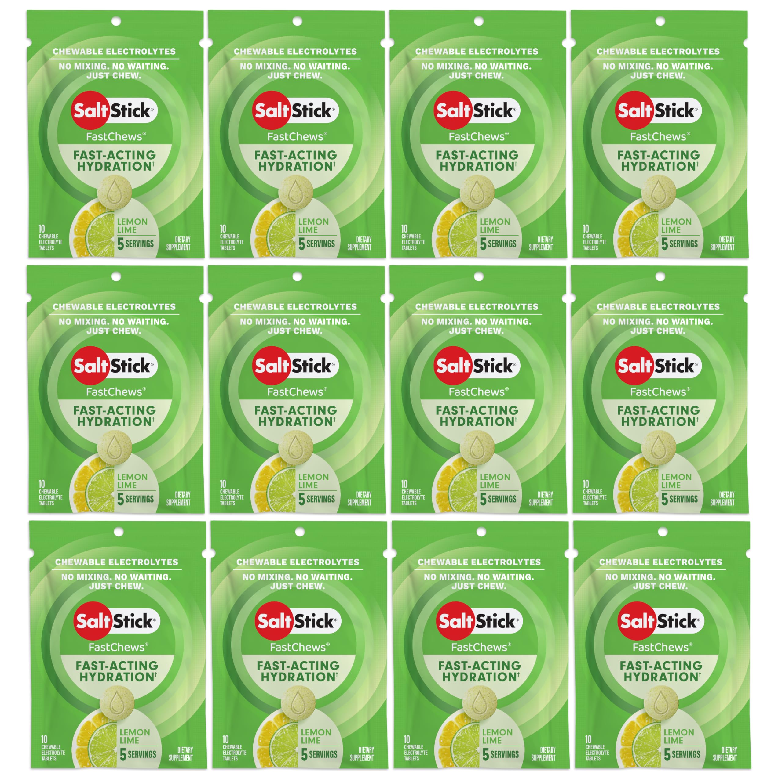SaltStick FastChews Lemon Lime 120-count bundle for on-the-go hydration during workouts.