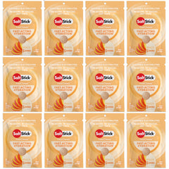 SaltStick FastChews Peach tablets in an opened bottle, ideal for quick hydration during workouts.