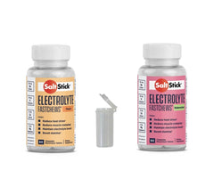SaltStick FASTCHEWS peach bottle for on-the-go hydration and quick electrolyte support.