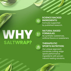 SaltWrap Adaptogen Greens on a desk scene signaling focus in daily routine.