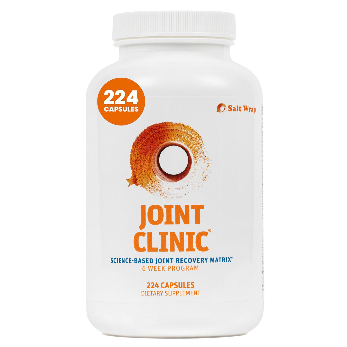 SaltWrap Joint Clinic bottle label showing the daily joint support formula