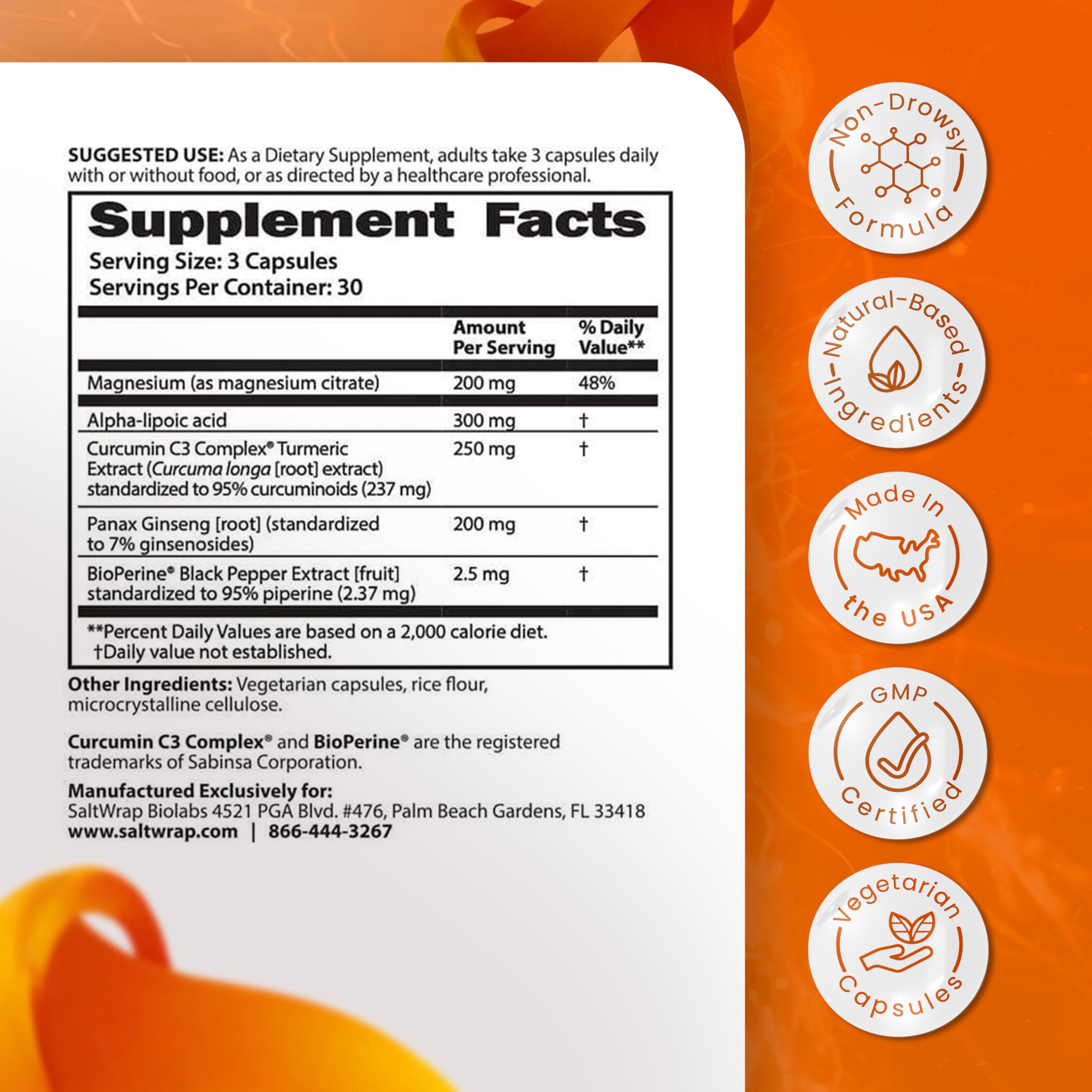SaltWrap Mag 3D magnesium capsules supporting everyday muscle function