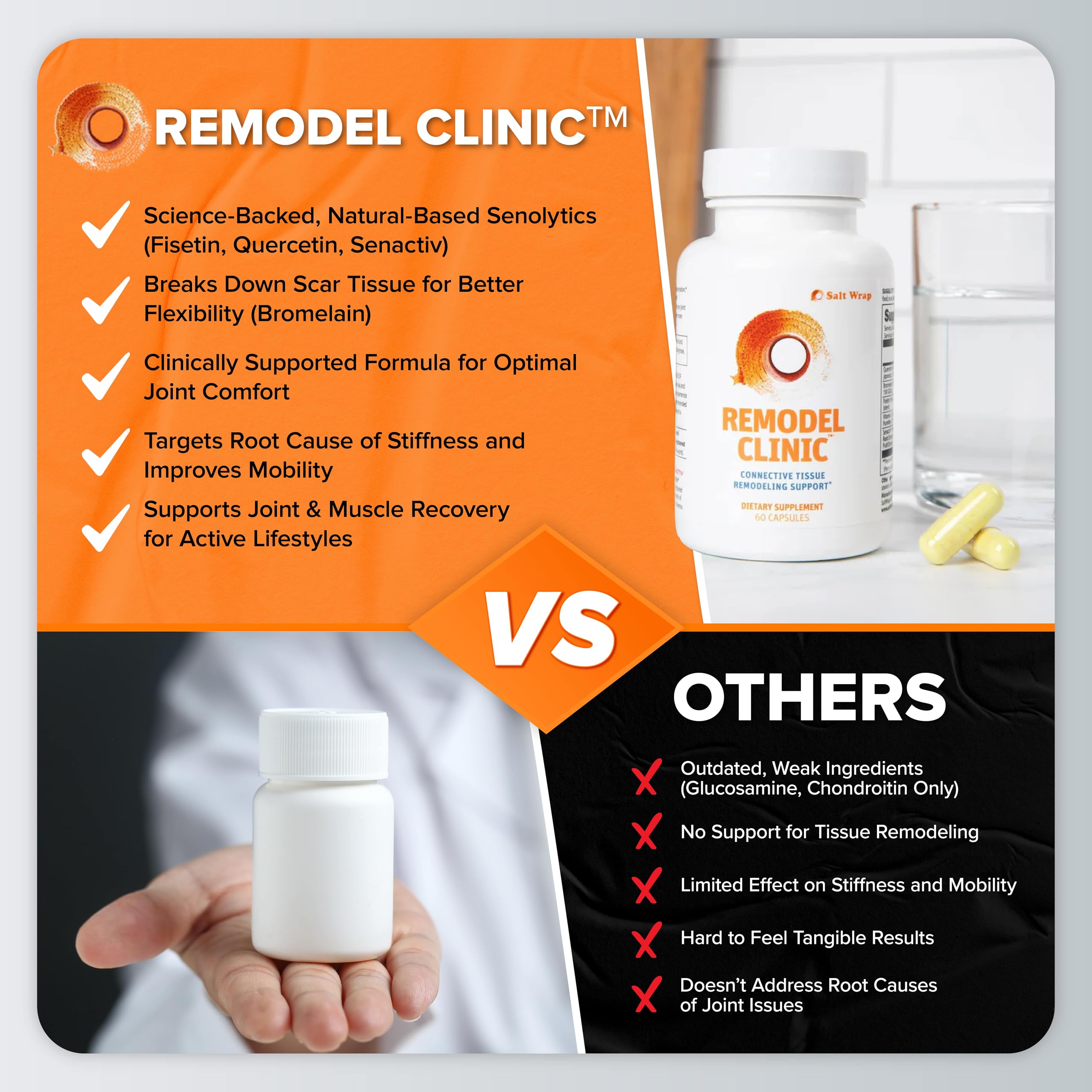 SaltWrap Remodel Clinic label details provide dosage insight for daily use