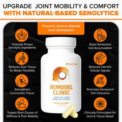 SaltWrap Remodel Clinic science-backed formula label emphasizes proven ingredients for joints