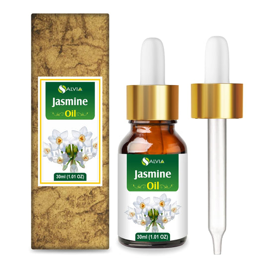 Salvia Jasmine Oil cosmetic bottle with dropper for easy external skincare use