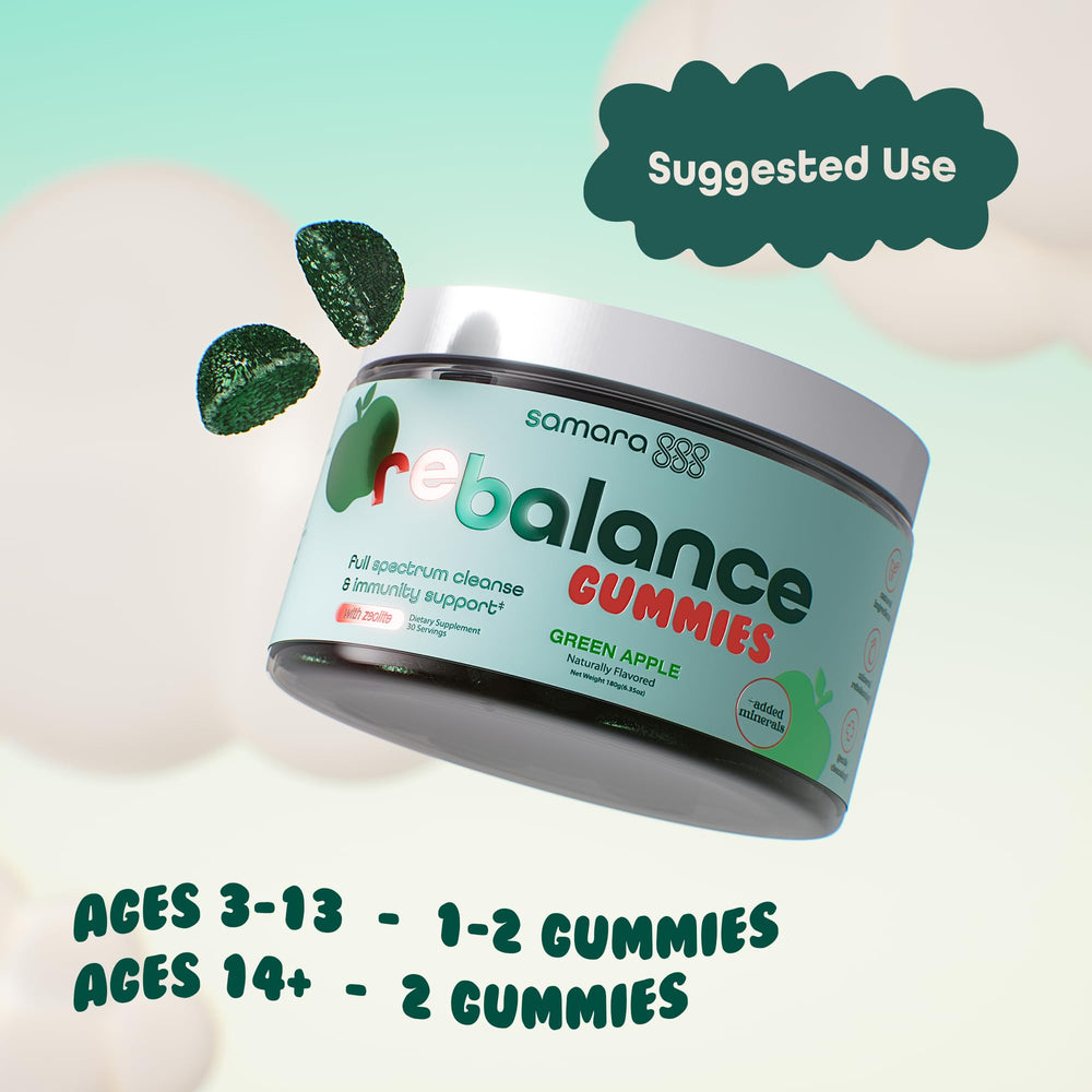 Samara 888 Zeolite Detox gummies for kids snack time