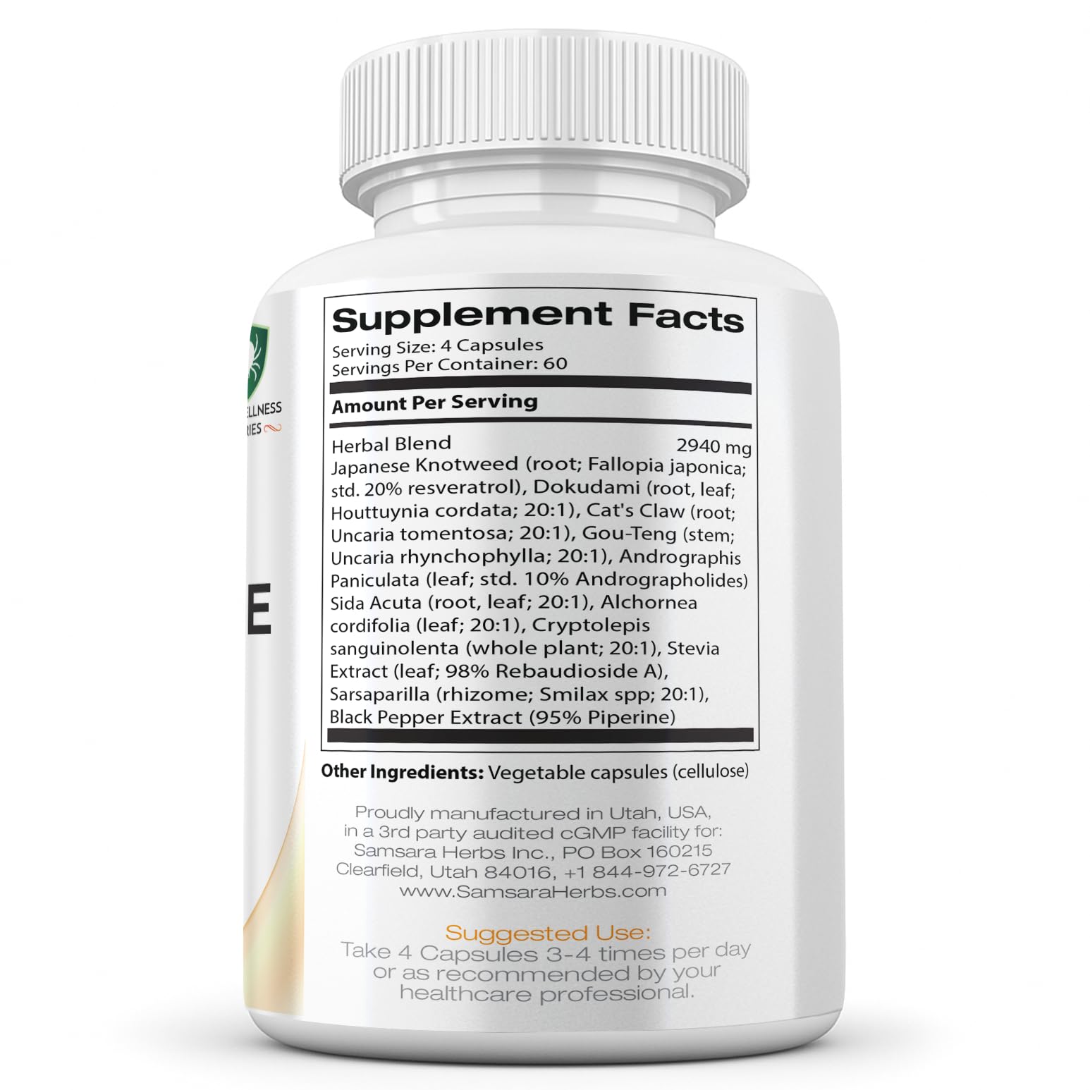 Black Pepper Extract on bottle edge implies enhanced absorption
