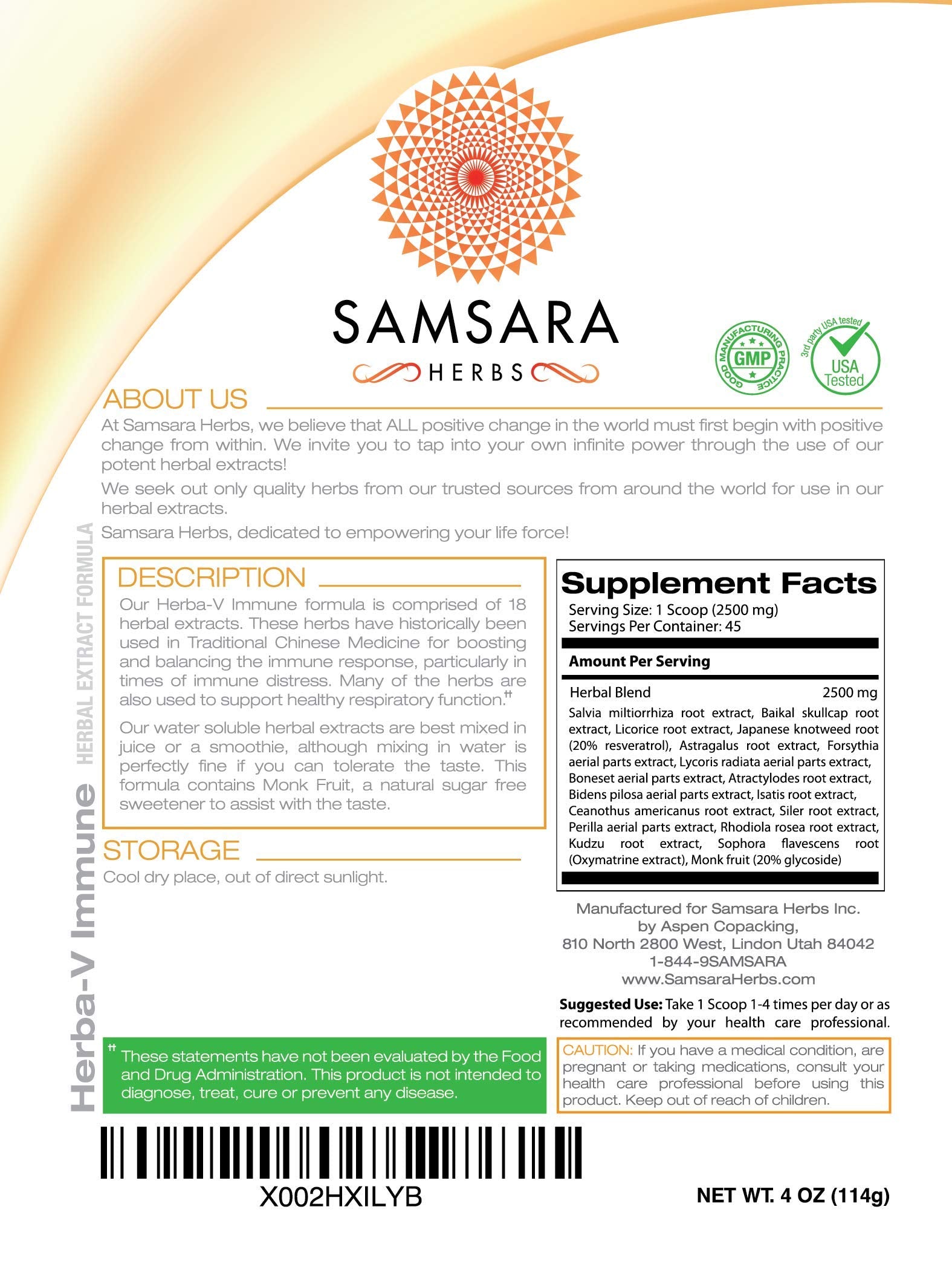 Samsara Herbs Herba-V Immune pour demonstrates easy mixing into smoothies.