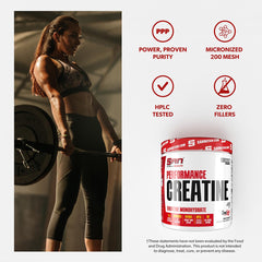 SAN Performance Creatine 600g label detail showing bottle and packaging.