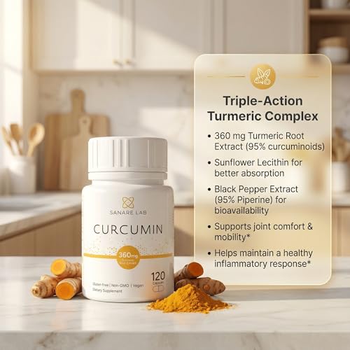 Sanare Lab Curcumin with Bioperine for enhanced absorption