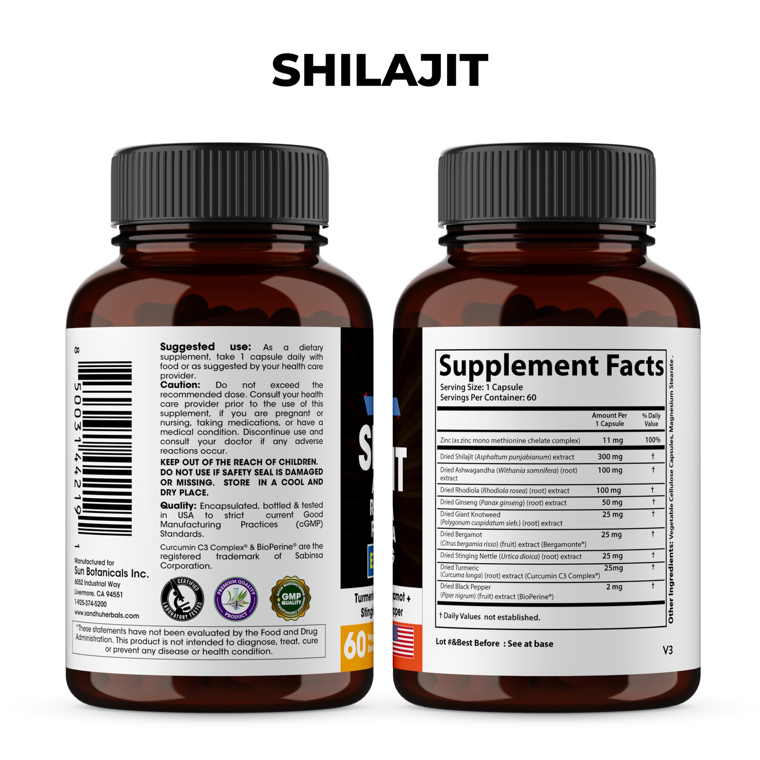 SandhuHerbals Ashwagandha capsules for stress support and balance