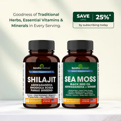SandhuHerbals Bundle display with bottle and capsules for daily routine