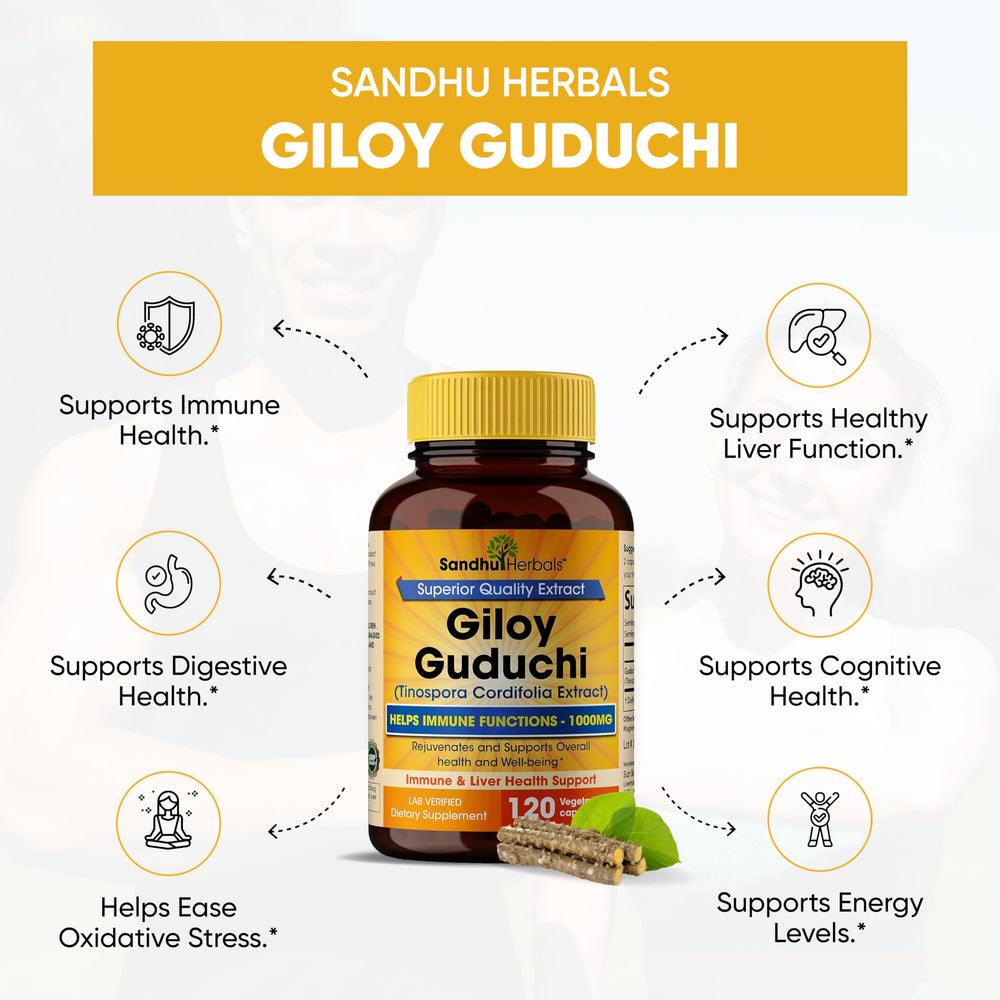 SANDHUHERBALS Giloy powder pack closeup for easy dosage control.