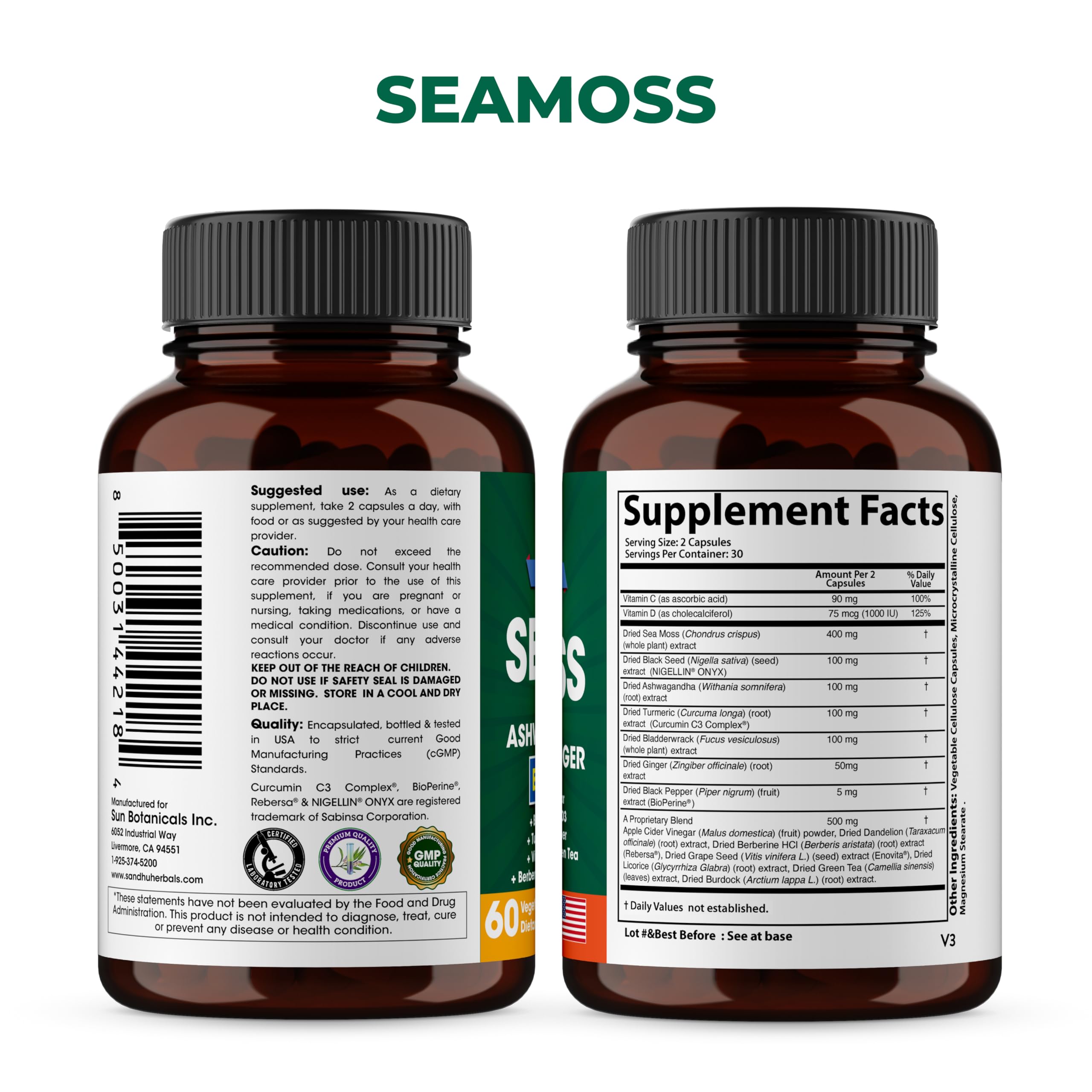 SandhuHerbals Rhodiola Rosea capsules for focus and energy support