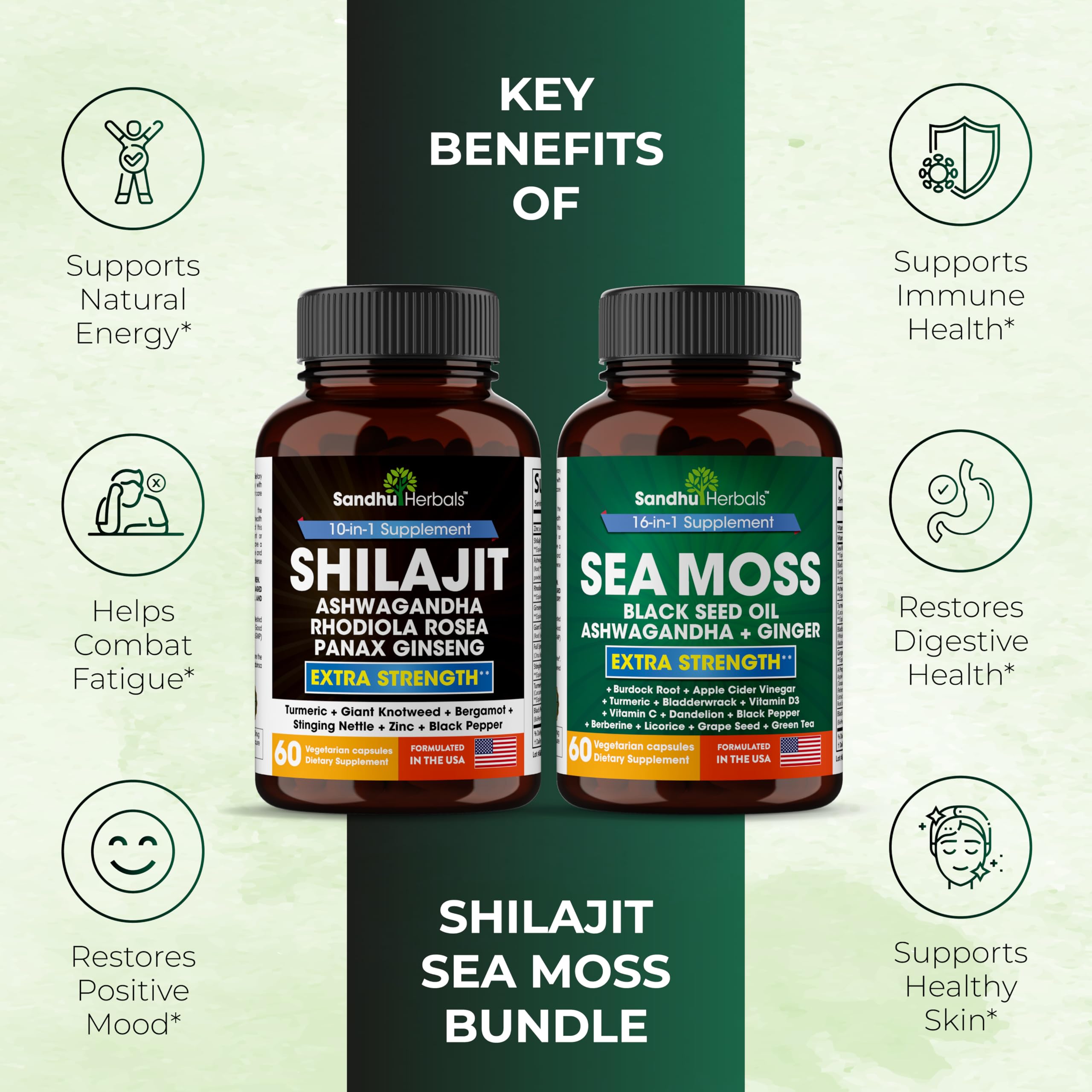 SandhuHerbals Sea Moss resin closeup highlighting mineral-rich texture
