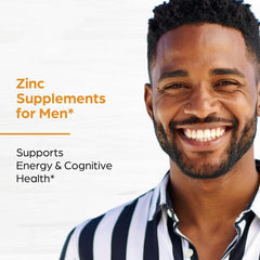 Sandhu Herbals Zinc 50mg for skin elasticity support visual cue.