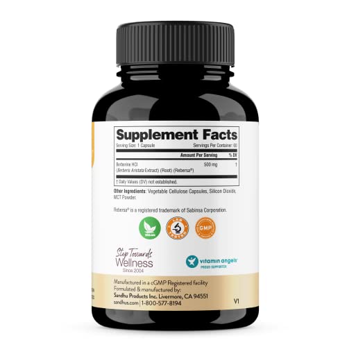 Sandhu's Berberine root extract detail highlighting 97% purity.