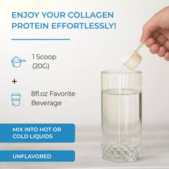 Box of Sandhu's Collagen Peptides highlighting 22 servings for value