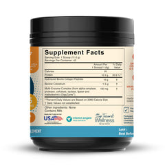 Sandhu's digestive enzymes blend container emphasizes digestion support.