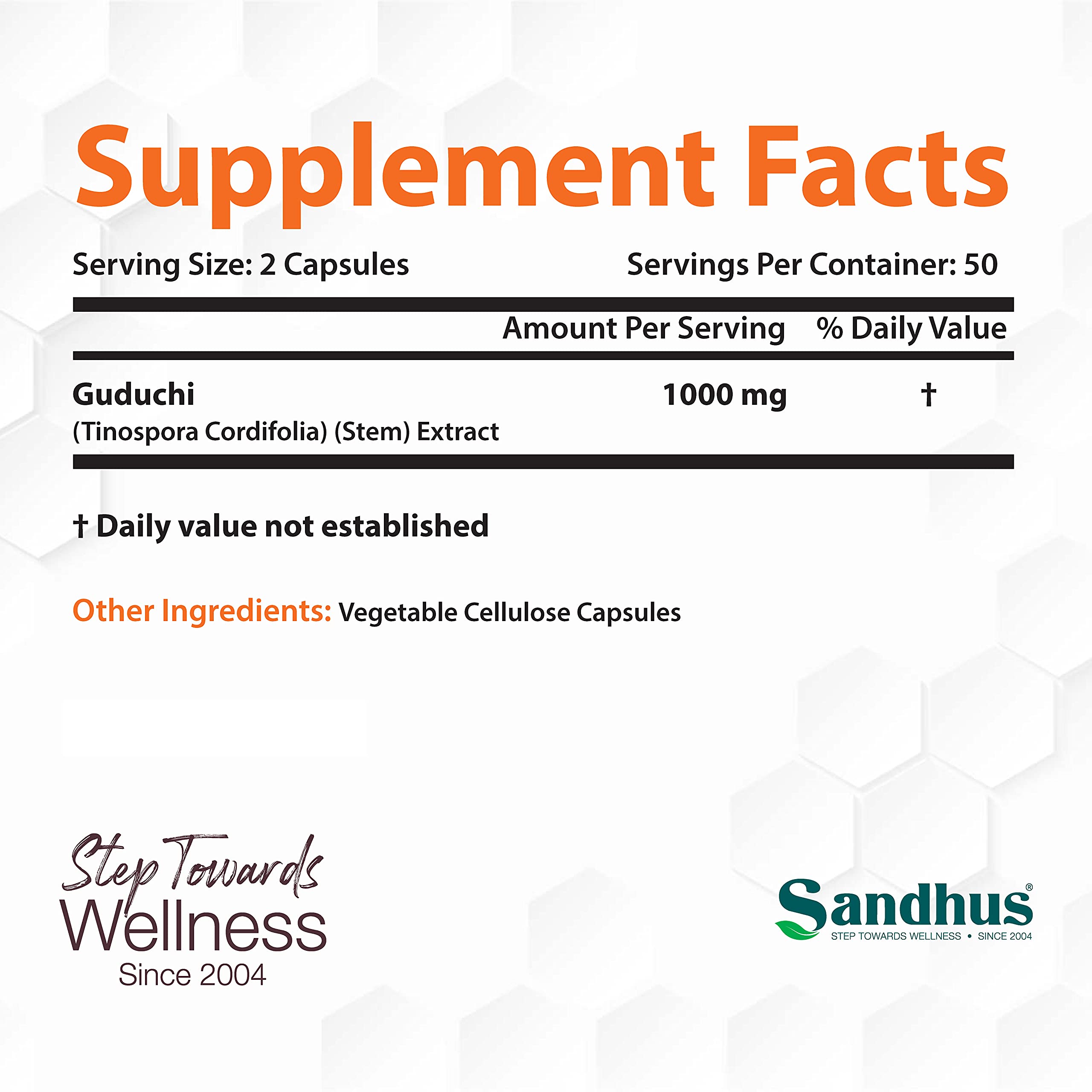 Label highlights 1000mg per serving and vegetarian formula for everyday wellness.