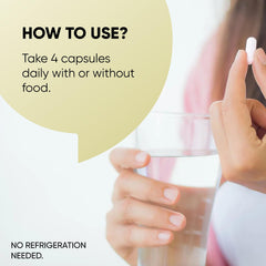 Sandhu's Gut Health capsules beside a spoon for easy dosing.