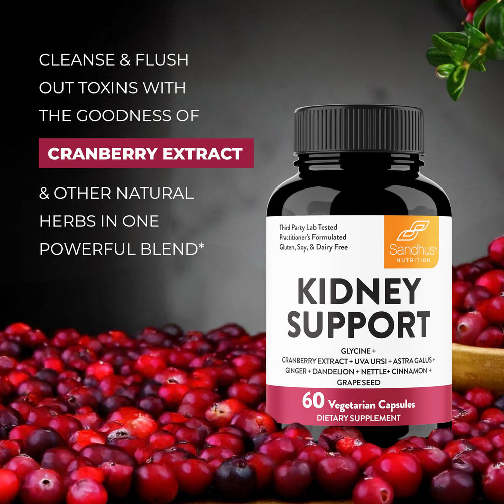 Packaging and storage details for Sandhu's Kidney Cleanse 60 capsules.
