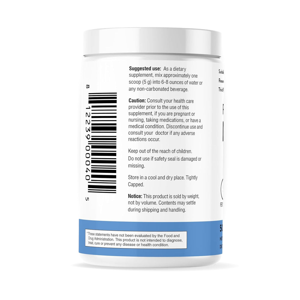 Sandhu's L-Glutamine powder dissolving in water for quick daily use