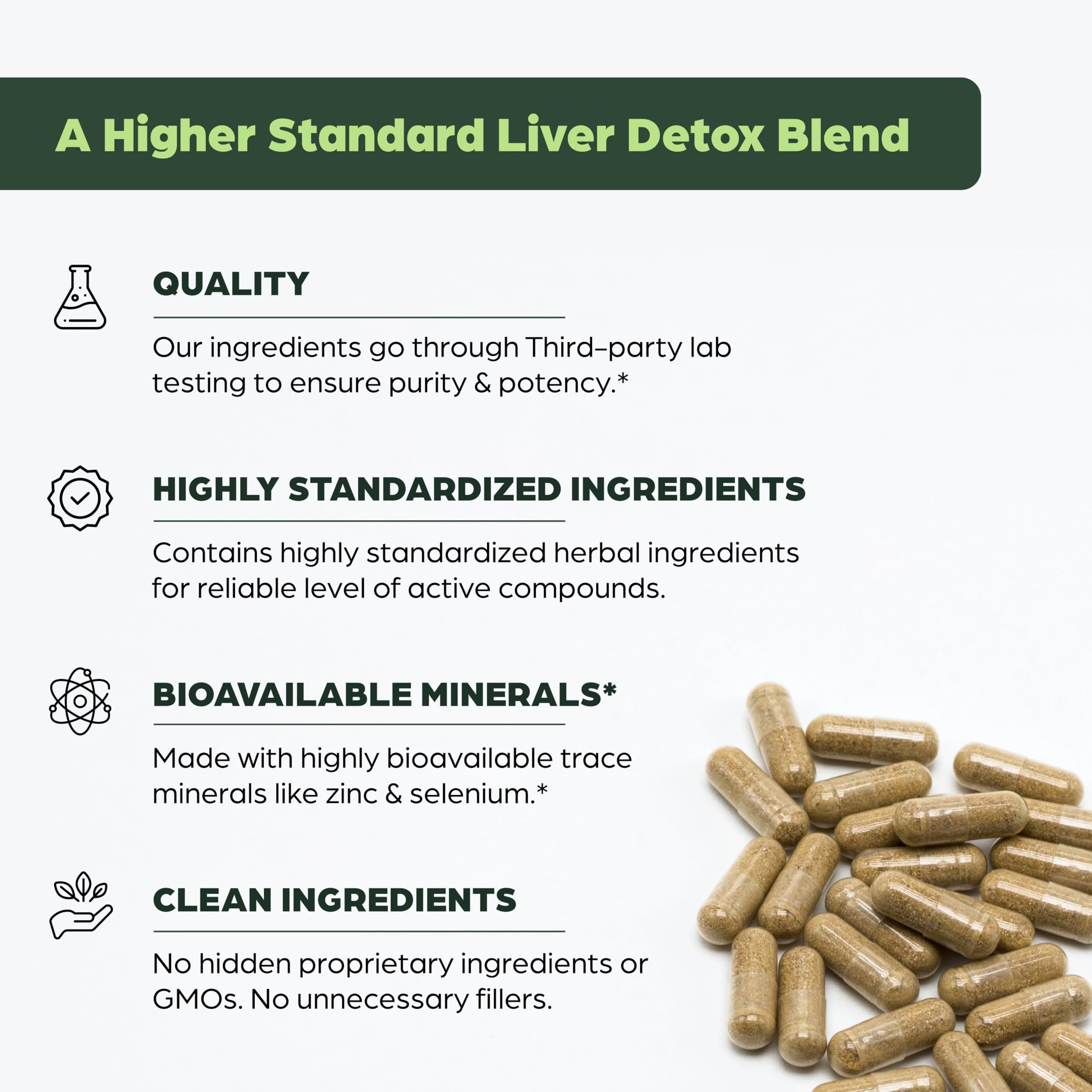 Sandhu's Liver Cleanse daily dosage text suggests two capsules.