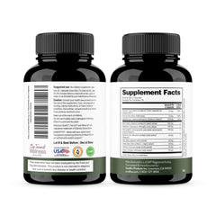Sandhu's Liver Detox capsules close-up highlighting antioxidant blend and Vitamin E.