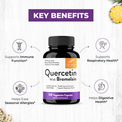 Sandhu's Quercetin with Bromelain daily dosage guidance recommends two capsules