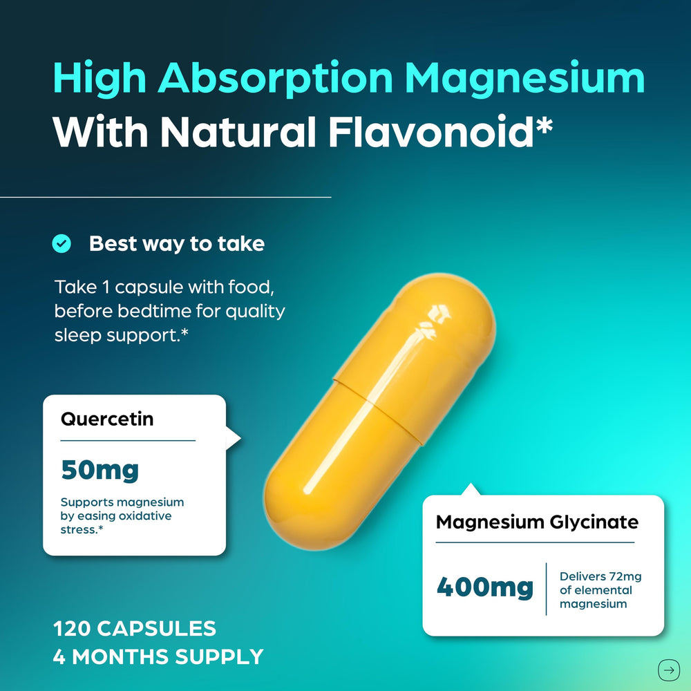 Sandhu's quercetin bottle showing natural flavonoid support for wellness.