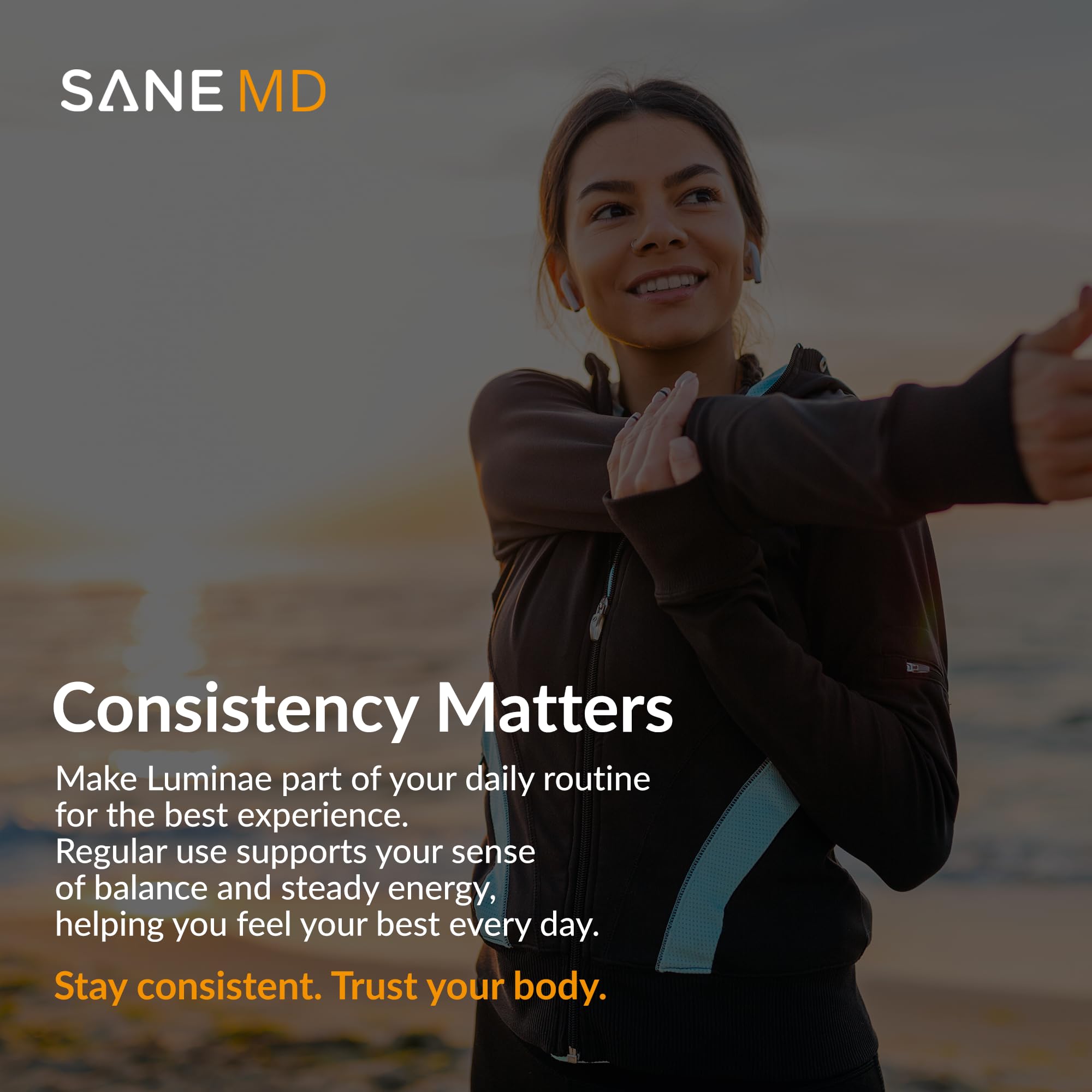 SANE Luminae NSF-certified logo underscoring safety testing