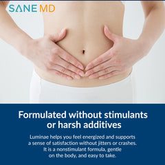 SANE Luminae packaging box communicates NSF and GMP quality