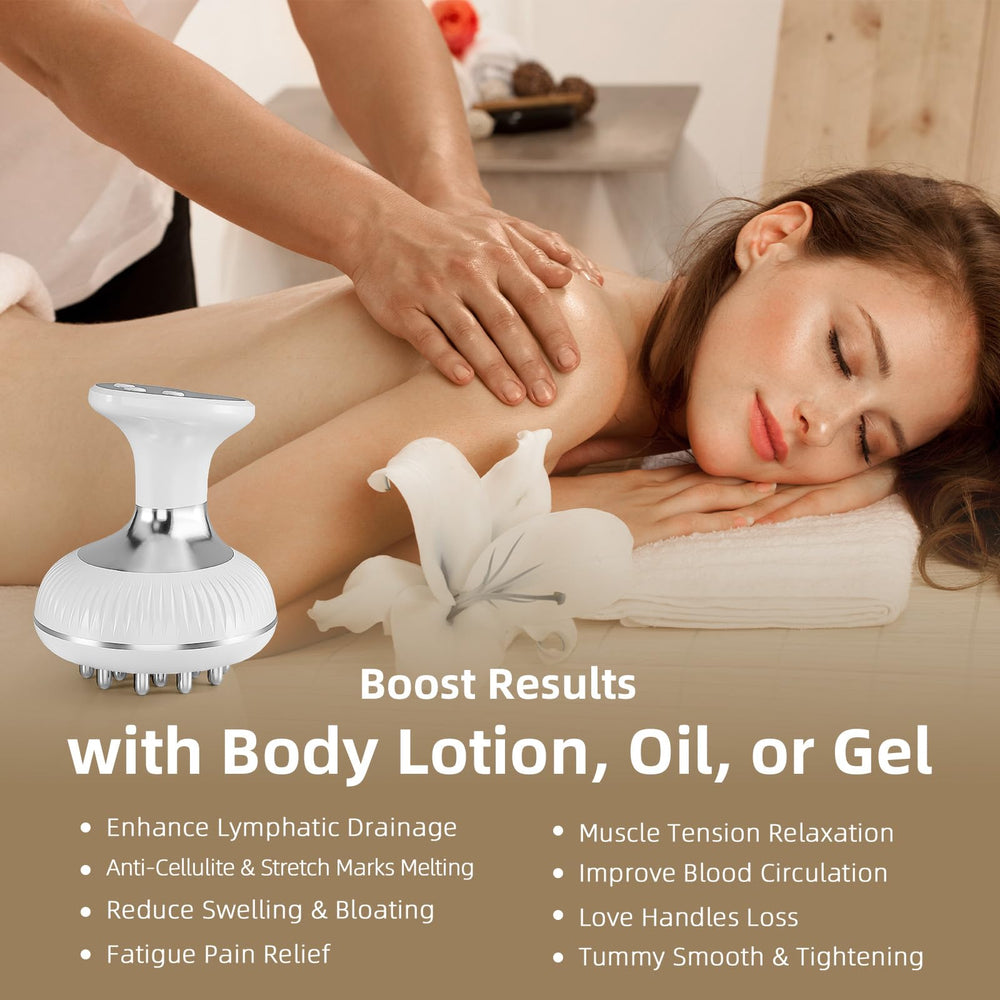 Sanivor heat function delivers comforting warmth to thighs and abdomen during massage.