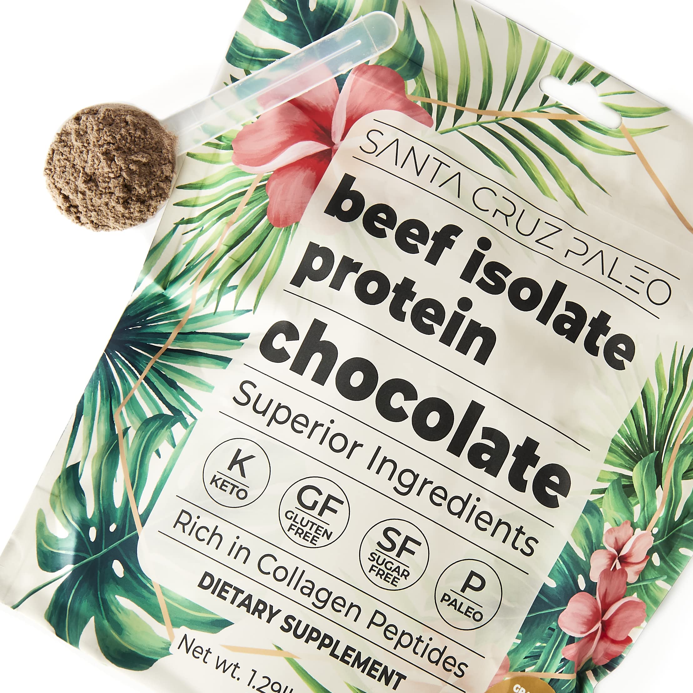 Santa Cruz Paleo Beef Isolate Chocolate used in baking recipes