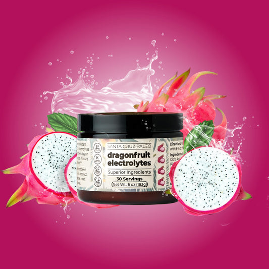 Santa Cruz Paleo Dragon Fruit electrolyte powder ingredients with Himalayan salt and magnesium glycinate.