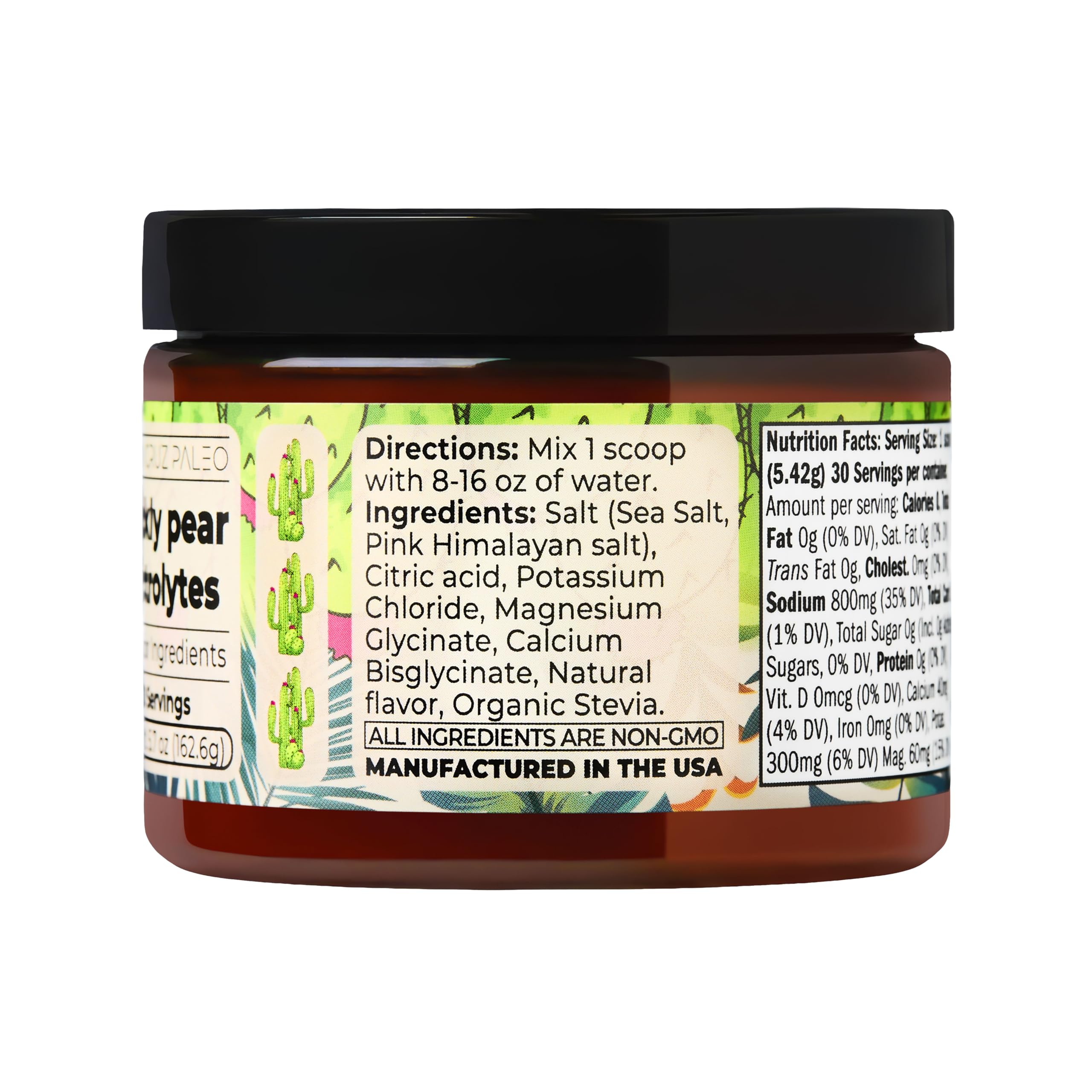 Santa Cruz Paleo Electrolyte with Himalayan and sea salts for mineral balance.
