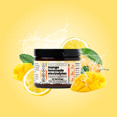 Santa Cruz Paleo Mango Lemonade electrolyte scoop for quick, sugar-free hydration.