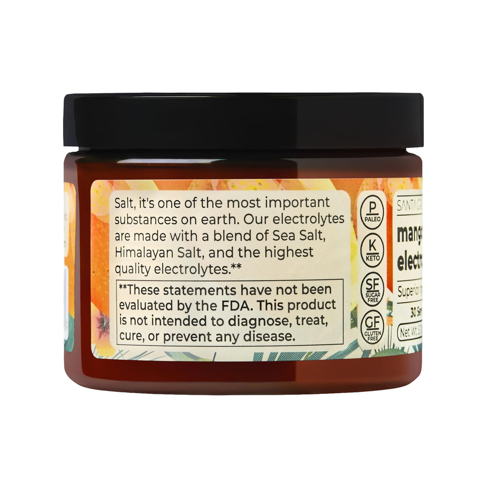 Santa Cruz Paleo Electrolyte Mango packaging ready for everyday hydration.