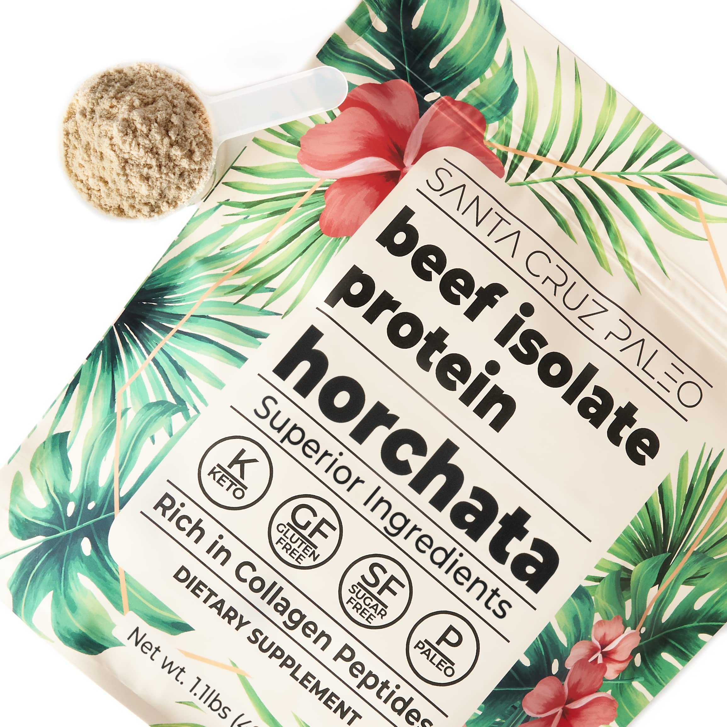 Santa Cruz Paleo horchata beef isolate grass-fed components promise quality nutrition