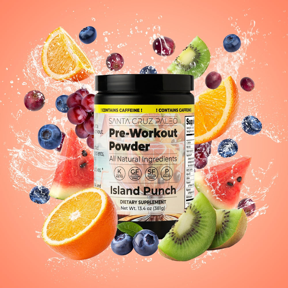 Island Punch on counter ready for quick pre-workout ritual.