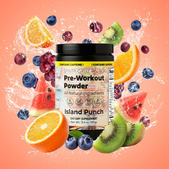 Island Punch on counter ready for quick pre-workout ritual.