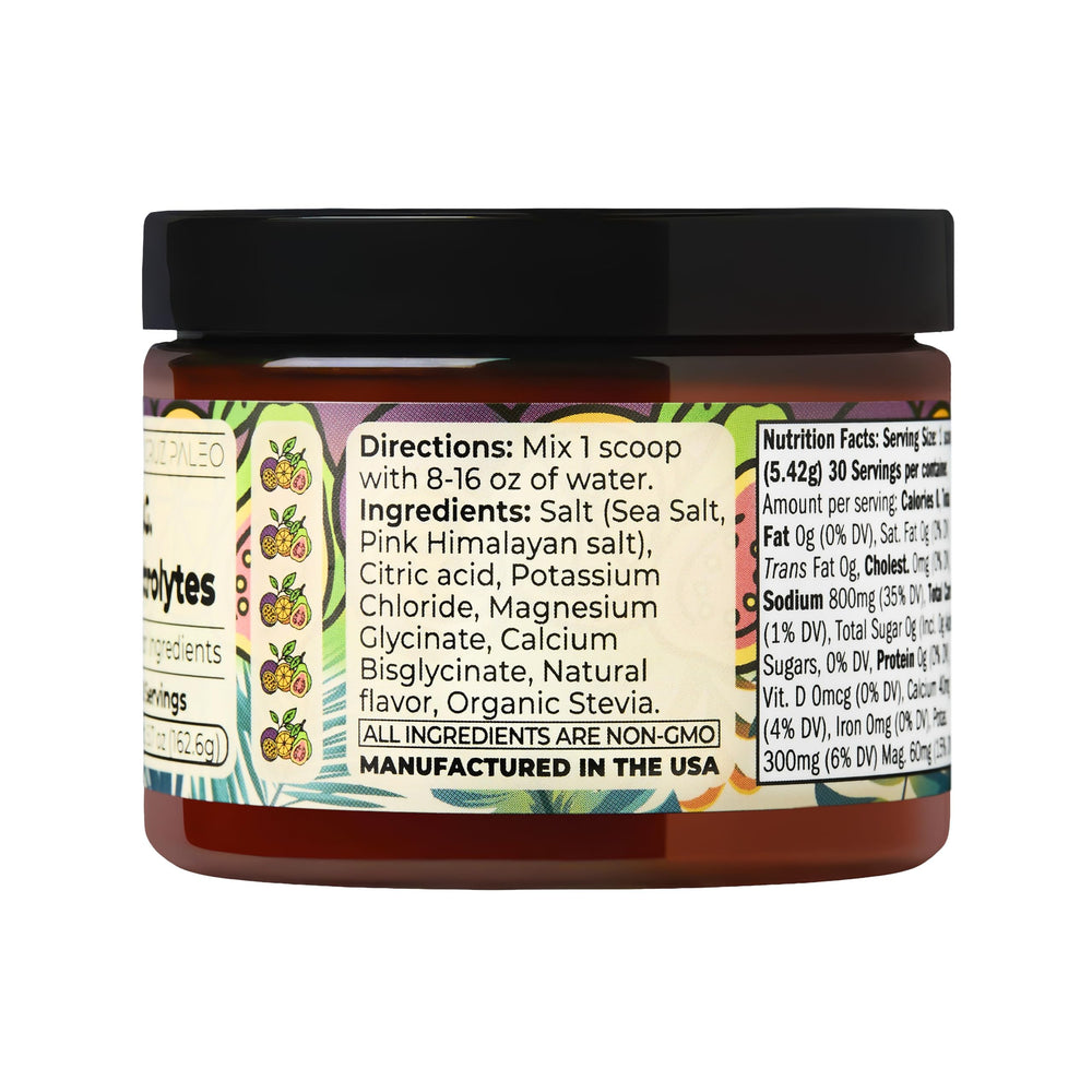 Vibrant tropical flavor of Santa Cruz Paleo P.O.G. electrolytes.