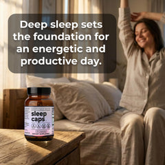 American-made Santa Cruz Paleo Sleep Caps logo on the bottle seal
