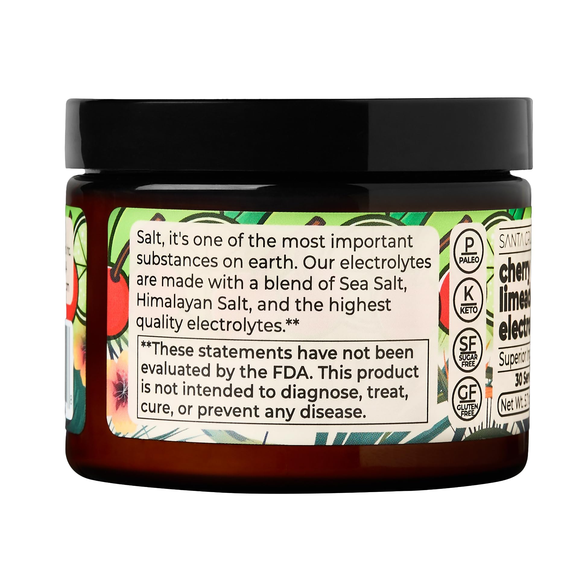 Potassium chloride feature in Santa Cruz Paleo Electrolyte Powder for electrolyte balance