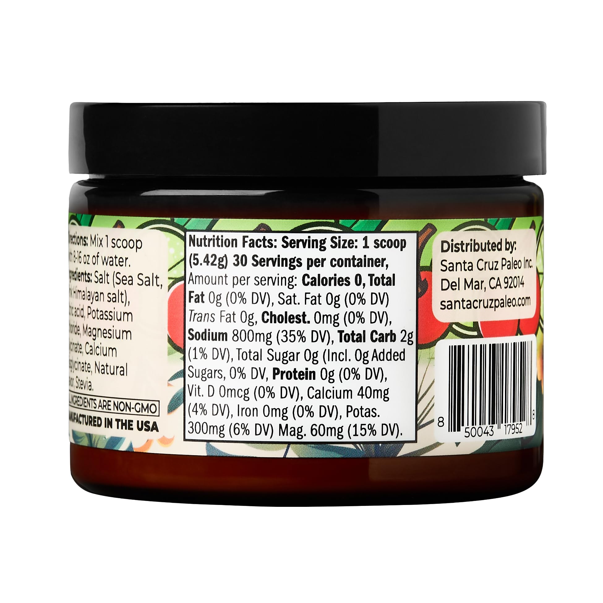 Stevia sweetener note on Santa Cruz Paleo Electrolyte Powder flavor profile